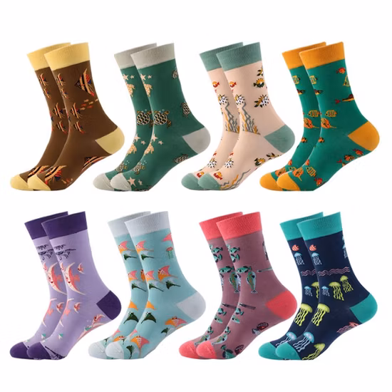 Man Wholesale Cotton Novelty Custom Crew Socks